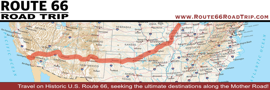 Maps of the entire Route 66, from beginning in Chicago to the end in Santa Monica, California
