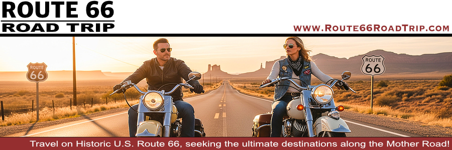 Road travel by motorcycle across all eight states along Historic US Route 66