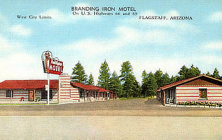 The Branding Iron Motel on U.S. Highway 66 in Flagstaff, Arizona