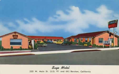 Sage Motel  at 220 W. Main Street in Barstow