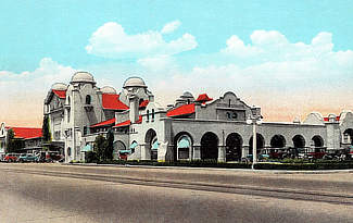Santa Fe Railroad depot in San Bernardino, California
