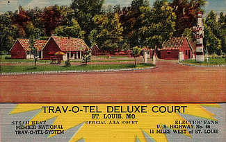 Trav-O-Tel Deluxe Court, U.S. Highway 66, 11 miles west of St. Louis, Missouri