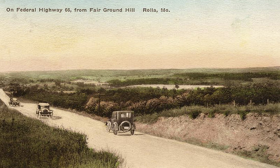 On Federal Highway 66, from Fair Ground Hill, Rolla, Missouri