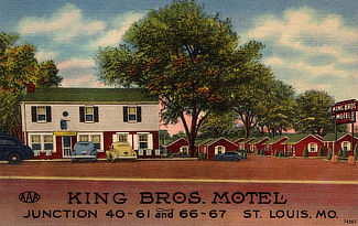 King Brothers Motel on US Highway 66 in St. Louis, Missouri