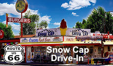 Snow Cap Drive-In on Route 66 in Seligman, Arizona