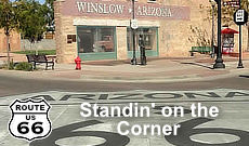Standin' on the Corner in Winslow, Arizona, on Route 66