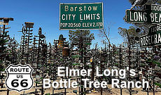 Elmer Long's Bottle Tree Ranch on Route 66 in California