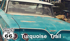 Side trip from Historic U.S. Route 66 along the Turquoise Trail in New Mexico