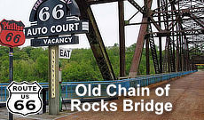Old Chain of Rocks Bridge over the Mississippi River in St. Louis