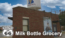 The Milk Bottle Grocery in Oklahoma City on U.S. Route 66