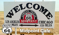 Midpoint Cafe in Adrian, Texas on Route 66