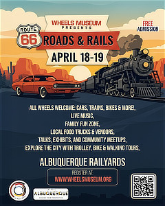 Roads and Rails Route 66 in Albuquerque, New Mexico