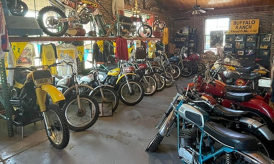 Motorcycles on display at the Seaba Station Motorcycle Museum in Warwick, Oklahoma, on Historic Route 66 Motorcycles on display at the Seaba Station Motorcycle Museum in Warwick, Oklahoma, on Historic Route 66
