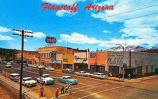 Downtown Flagstaff, Arizona circa 1950s Downtown Flagstaff, Arizona circa 1950s