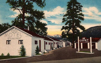 The 66 Motel Court in Flagstaff, Arizona The 66 Motel Court in Flagstaff, Arizona