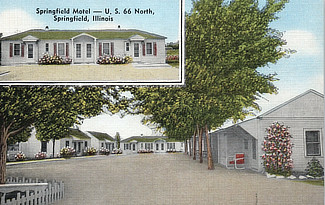 Springfield Motel on US 66 North in Illinois Springfield Motel on US 66 North in Illinois