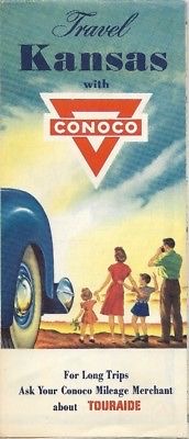 Kansas travel map from Conoco Kansas travel map from Conoco