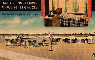 Motor Inn Courts on US 66 - Elk City, Oklahoma Motor Inn Courts on US 66 - Elk City, Oklahoma