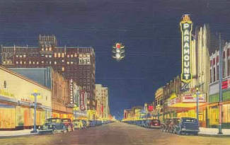 Polk Street, Amarillo, Texas, Looking North from Ninth ... "The Best Lighted Main Street in America" Polk Street, Amarillo, Texas, Looking North from Ninth ... "The Best Lighted Main Street in America"